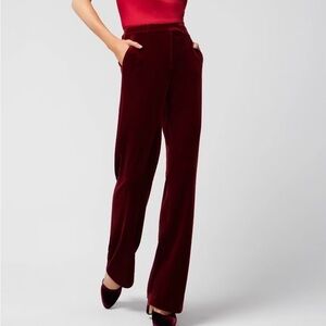WHBM Luna Wide Leg Velvet Trousers size 10